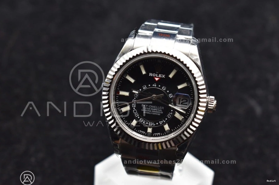 on SS A23J Black SS Oyster Edition Dial Skydweller Best Noob Bracelet 0515